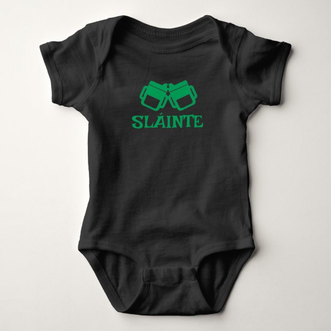 Body Para Bebê SLÁINTE sippy black bodysuit  (Frente)