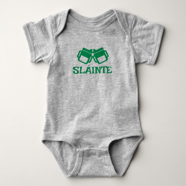 Body Para Bebê SLÁINTE sippy gray bodysuit  (Frente)