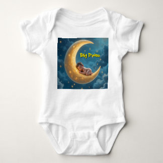 Body Para Bebê Sleepy baby moon t-shirt (white)