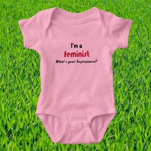 Body Para Bebê Slogan de superpotência feminista