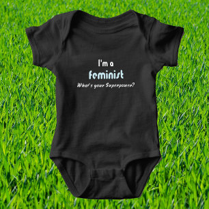 Body Para Bebê Slogan feminista da superpotência