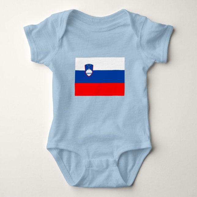 Body Para Bebê Slovenia Flag (Frente)