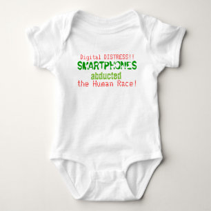 Body Para Bebê Smartphones Digital Distress Criança Engraçada