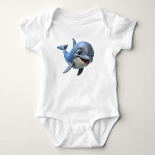 Body Para Bebê Smiley Dolphin