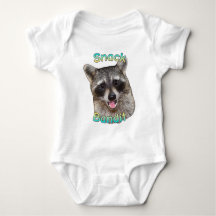 Snack Bandit Funny Raccoon Baby Bodyfit - Cute E