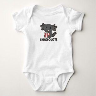 Body Para Bebê Snaxolotl Axolotl Amante Animais Doce Pipoca
