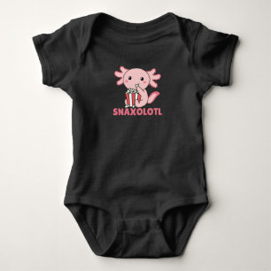Body Para Bebê Snaxolotl Axolotl Amante Animais Doce Pipoca