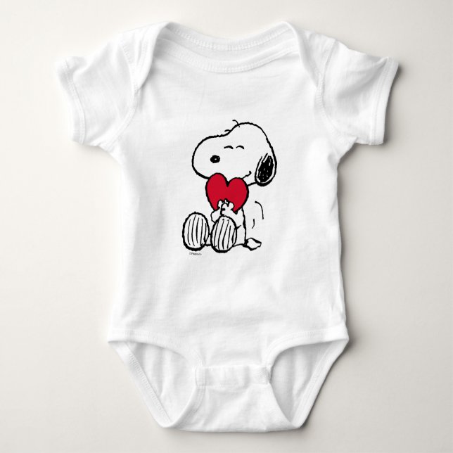 Body Para Bebê Snoopy | Pequeno Bodysuit Querido Bebê (Frente)