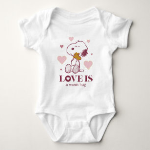 Body Para Bebê Snoopy & Woodstock - O amor é Snuggles e Cuddles