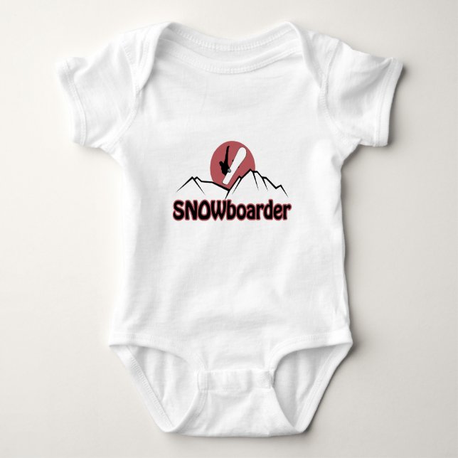 Body Para Bebê Snowboarder (Frente)