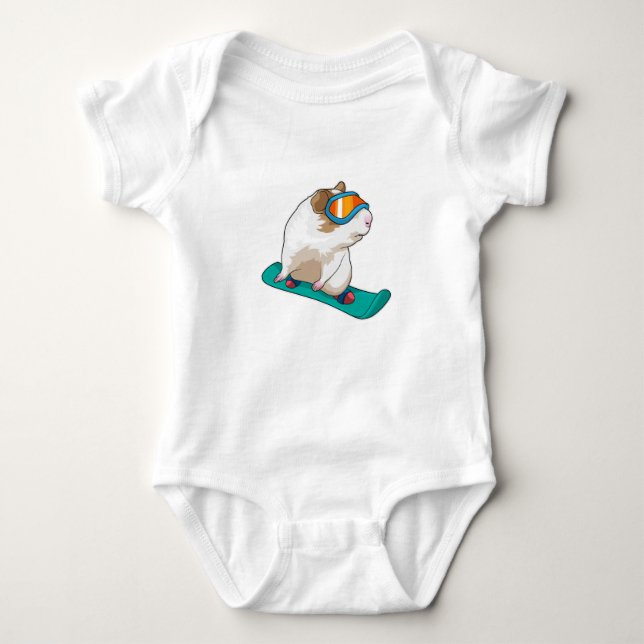 Body Para Bebê Snowboarder guisado (Frente)