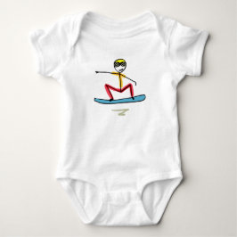 Body Para Bebê Snowboarding Stickman