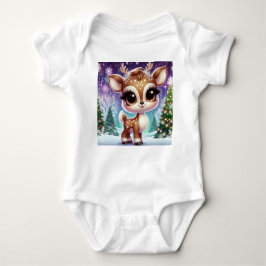 Body Para Bebê Snowflake Sparkle Baby Reindeer