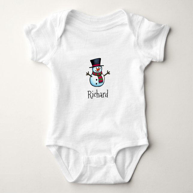 Body Para Bebê Snowman (Frente)