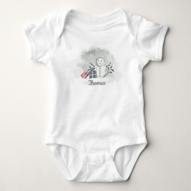 Body Para Bebê Snowman Baby Bodydress (Frente)
