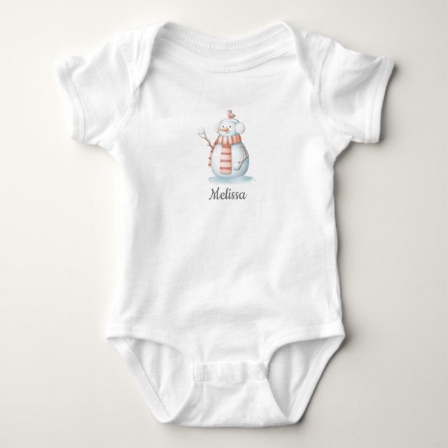 Body Para Bebê Snowman Baby Bodydress (Frente)