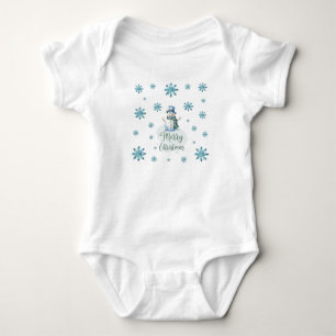 Body Para Bebê Snowman de Natal