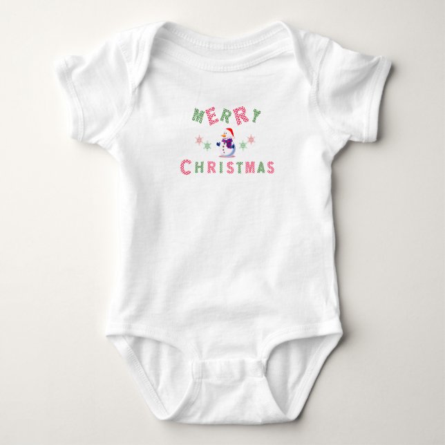 Body Para Bebê Snowman Felry Natal (Frente)