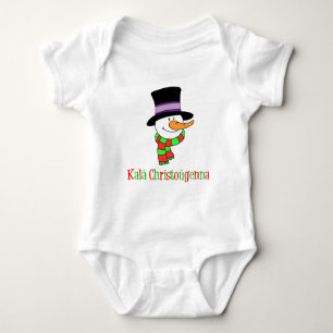 Body Para Bebê Snowman grego