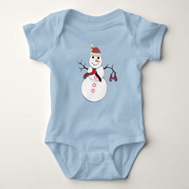 Body Para Bebê Snowman - Personalizado (Frente)