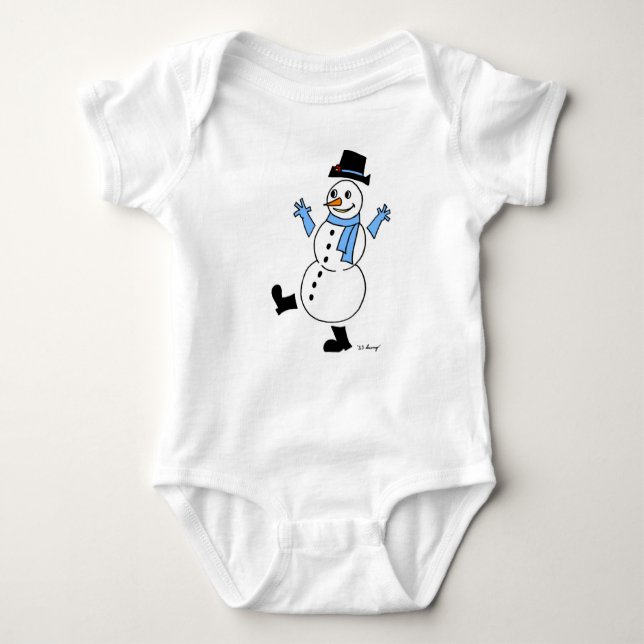 Body Para Bebê Snowman Shirts (Frente)