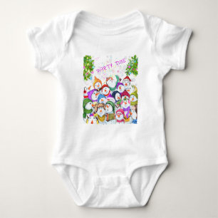 Body Para Bebê Snowmans Baby Bodyfit Presente de Natal