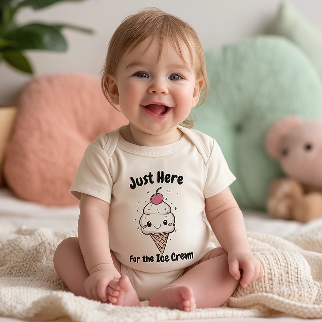 Body Para Bebê Só aqui para o Sorvete Cute Toddler Bodydress (Criador carregado)