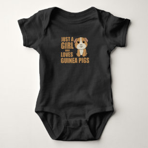 Body Para Bebê Só uma garota que ama porcos guineenses - Guiné do