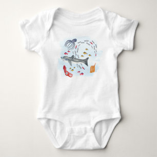 Body Para Bebê Sob o Mar Baby