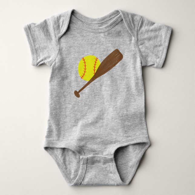 Body Para Bebê Softbol Esportivo (Frente)