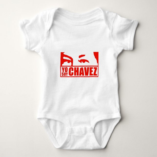Body Para Bebê Soja Chávez - Hugo Chávez - Venezuela de Yo (Frente)
