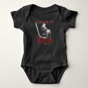 Body Para Bebê Soldado do Cristo 2 Timothy 2:3 Bíblia cristã