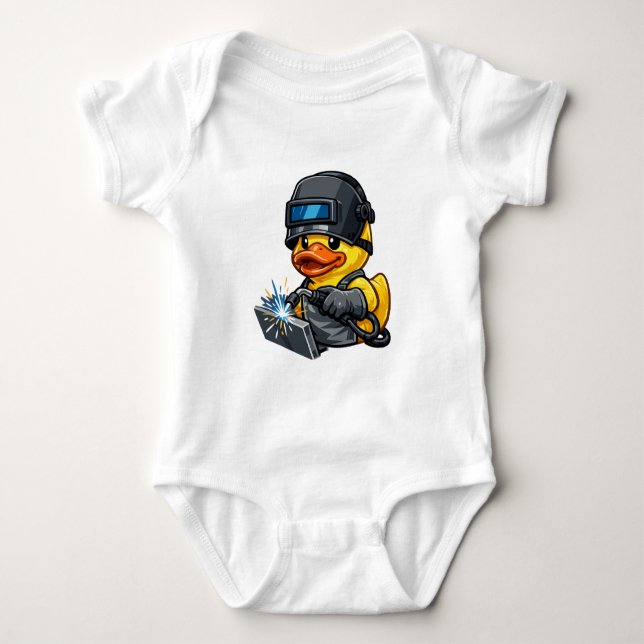 Body Para Bebê Soldador Pato de Borracha (Frente)