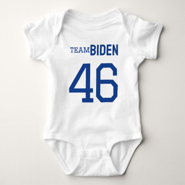Body Para Bebê Solteiro Team Biden 46 Sided Jersey (Frente)