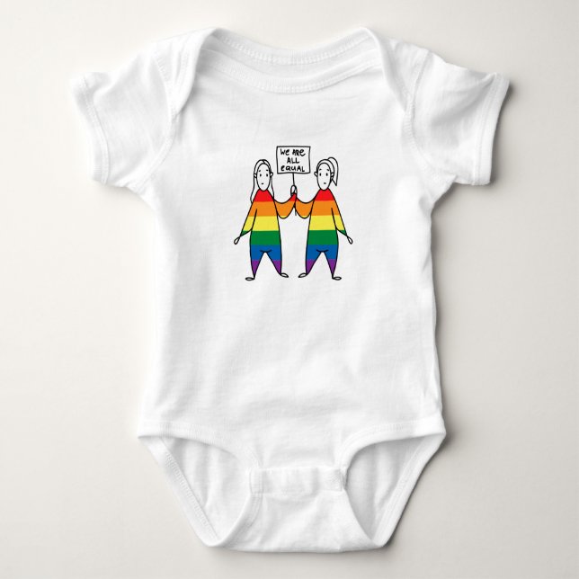 Body Para Bebê Somos Todos Iguais (Frente)