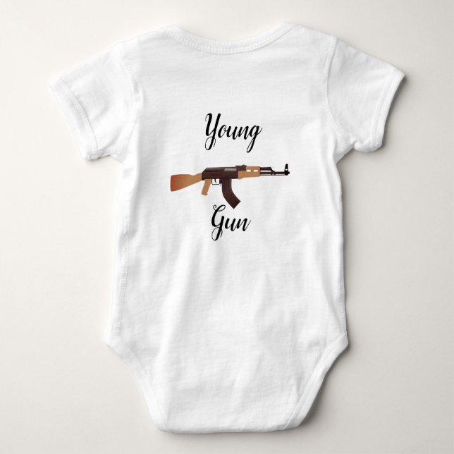 Body Para Bebê Son Of a Gun Young Gun (Verso)