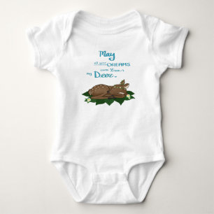 Body Para Bebê Sonhando com Deer - Uma peça