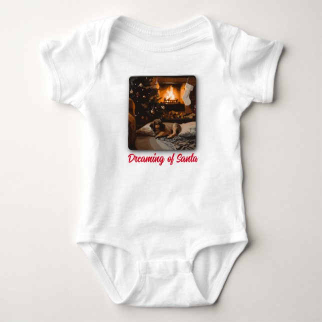 Body Para Bebê Sonhar com Papais noeis (Frente)