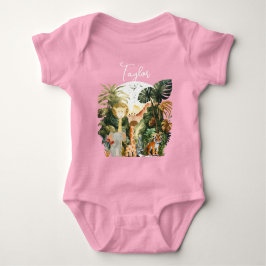 Body Para Bebê Sonho Safari Exótico de Animais da Selva