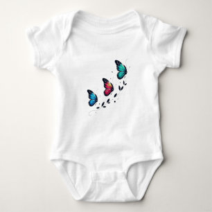 Body Para Bebê Sonhos de Borboleta Asas Pastel Uma Ascensão Suave