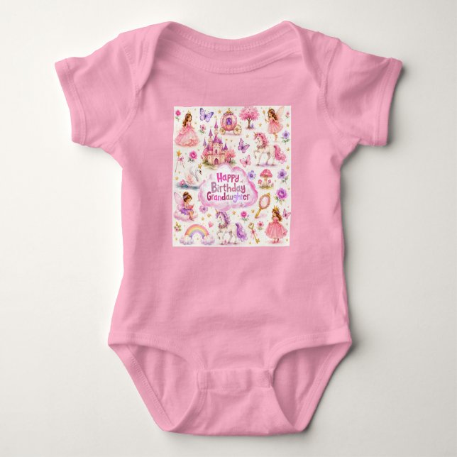 Body Para Bebê Sonhos de Conto de Fadas  (Frente)