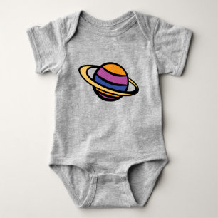 Body Para Bebê Sonhos de roupa de bebê planeta com anel espacial