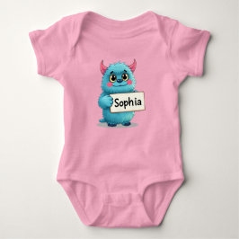 Body Para Bebê Sophia's Sparkling Blue Monster