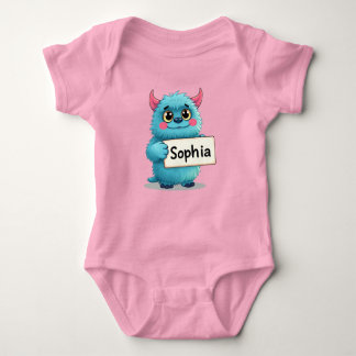 Body Para Bebê Sophia's Sparkling Blue Monster