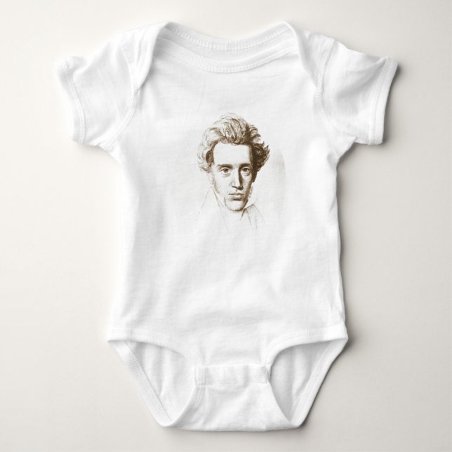 Body Para Bebê Søren Kierkegaard - filósofo do Existentialist (Frente)