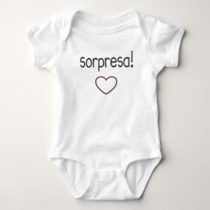 Body Para Bebê Sorpresa! Surpresa! A gravidez revela no espanhol
