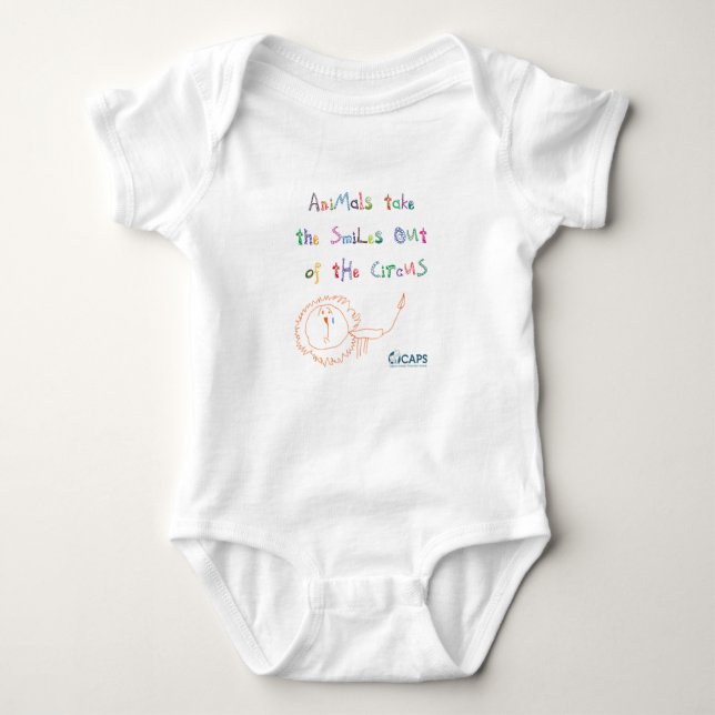 Body Para Bebê "Sorri" a campanha Babygro do circo (Frente)