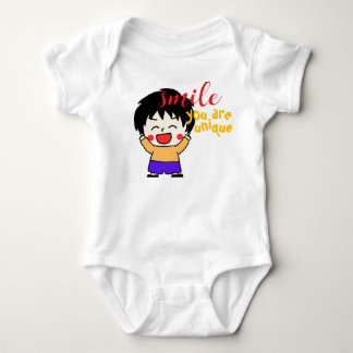 Body Para Bebê Sorria Você É Único – Body de Bebê de Desenho Fofo