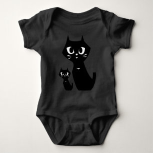 Body Para Bebê Sorriam Gatos Pretos