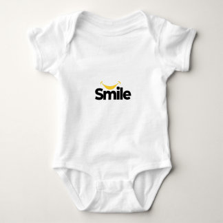 Body Para Bebê Sorriso Fofo Banana Amarela Gráfico Minimalista Be